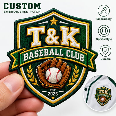 Insignias bordadas de tamaño personalizado, tejido duradero, entrega rápida y parches bordados para uniformes de equipo