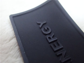 La ropa de encargo brillante del negro TPU remienda resistencia de desgaste de la talla 3*4.5cm