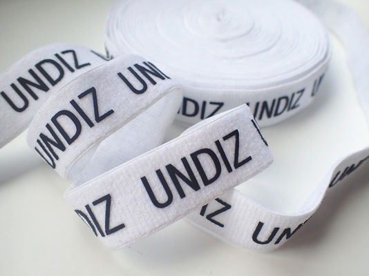 El silicón impreso Logo On Elastic Webbing Tape modificó diseño para requisitos particulares