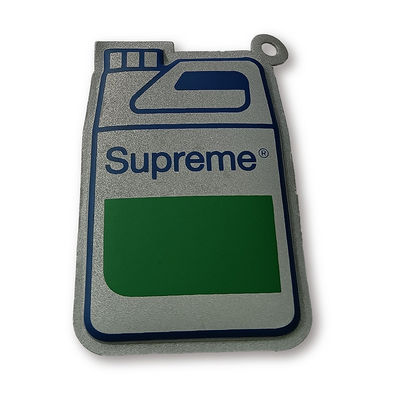 La pantalla que imprime la etiqueta impresa 3D reflexiva de la ropa de TPU remienda el logotipo grabado en relieve de la marca